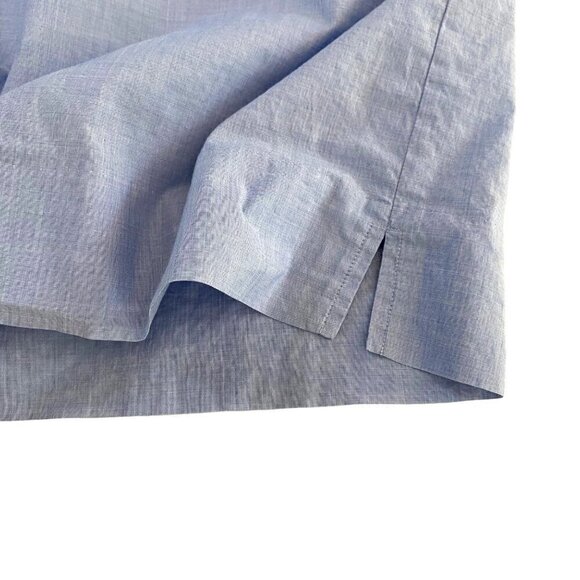 J.Crew Blue Ruffle Top in Cotton Light Blue Elastic Back Coastal Beachy Size 2 - Picture 5 of 7